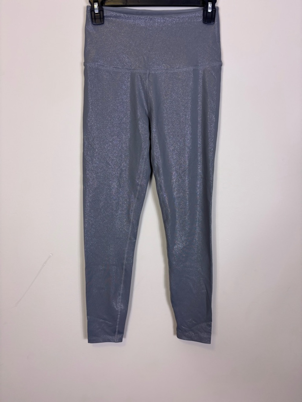 Beyond Yoga Gray Shimmer High-Waist Leggings Medium